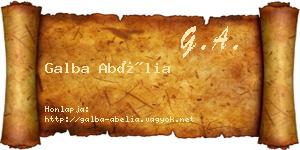 Galba Abélia névjegykártya